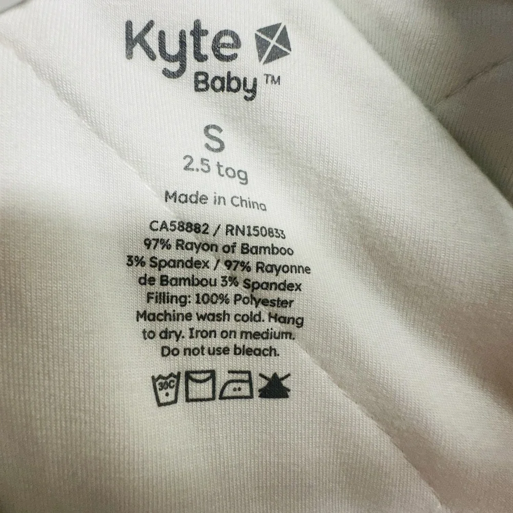 Kyte Baby Sleep Bag 2.5 TOG Small Sage Green Bamboo Rayon Wearable Blanket